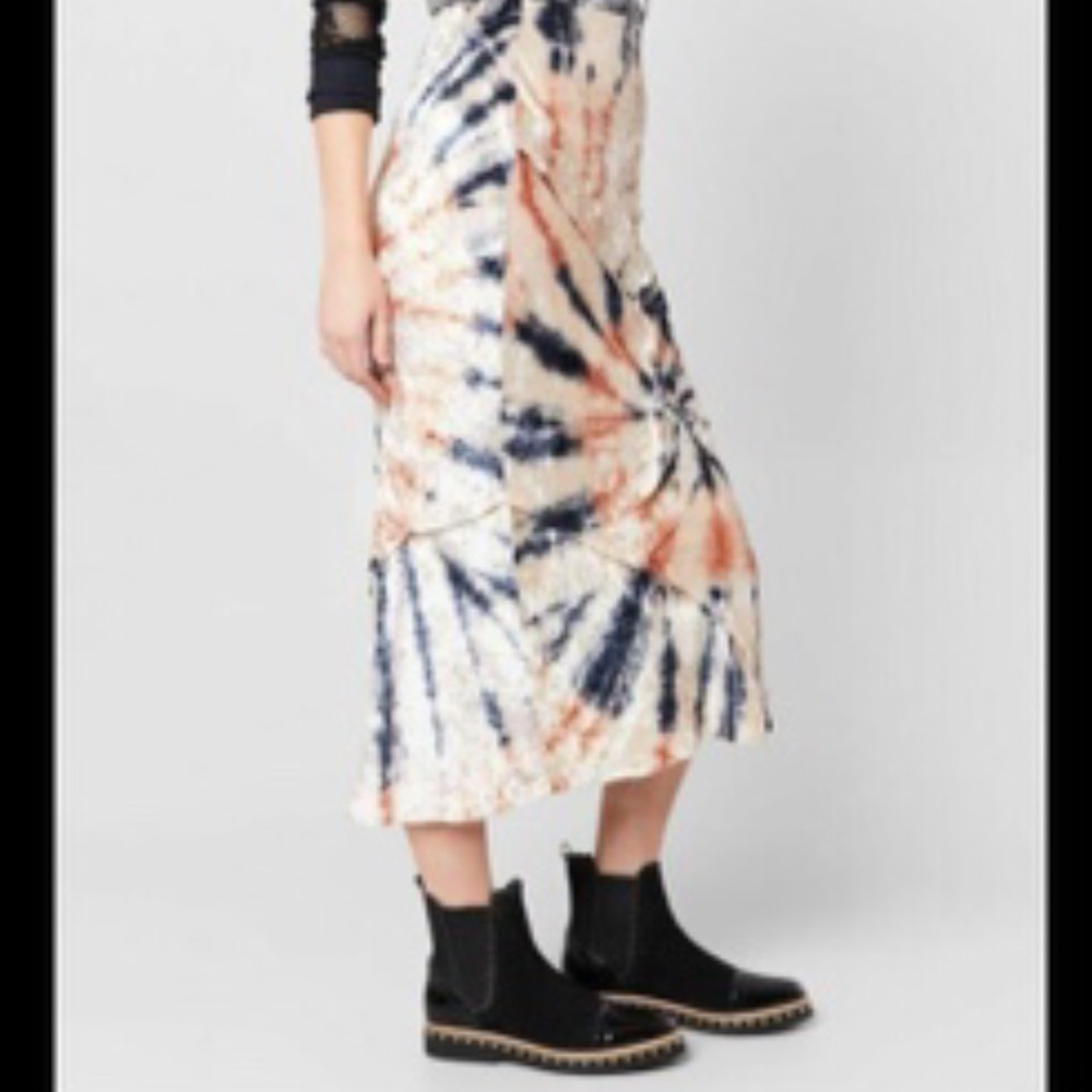 FREE PEOPLE tie dye velvet skirt - Picture 11 of 12